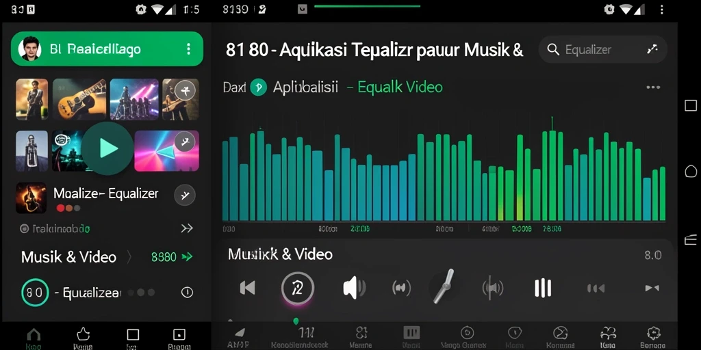 Antarmuka aplikasi Equalizer 8180 yang mudah digunakan.