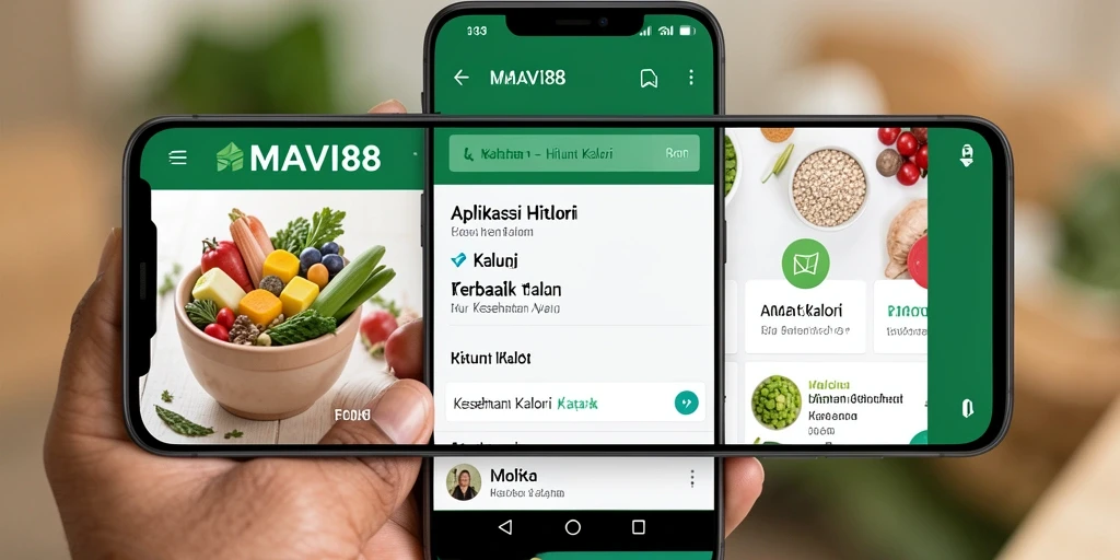 Tangkapan layar AMAVI88 menampilkan antarmuka aplikasi Hitung Kalori yang user-friendly.