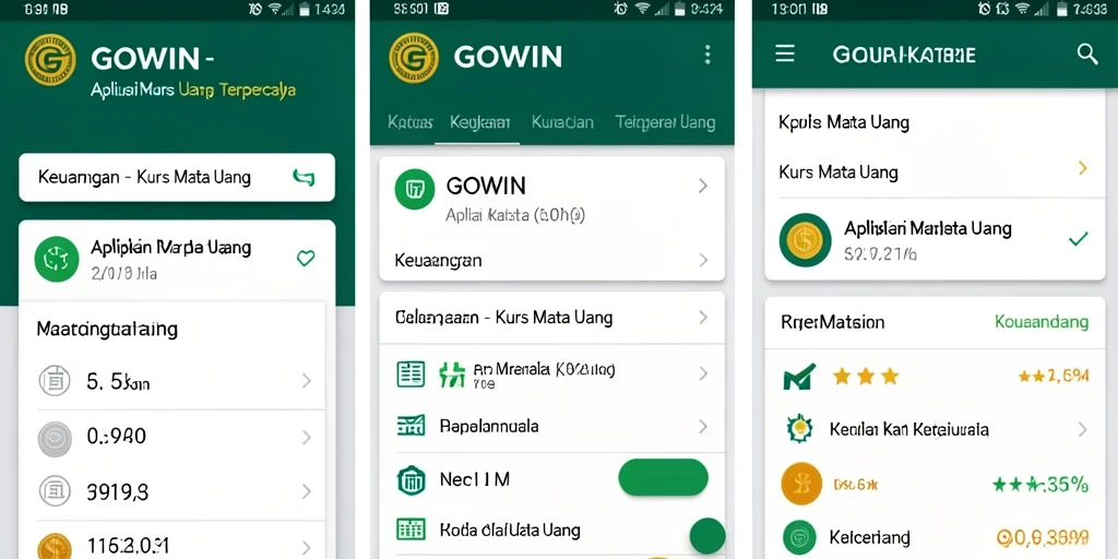 Tampilan antarmuka GOWIN yang user-friendly dan informatif.