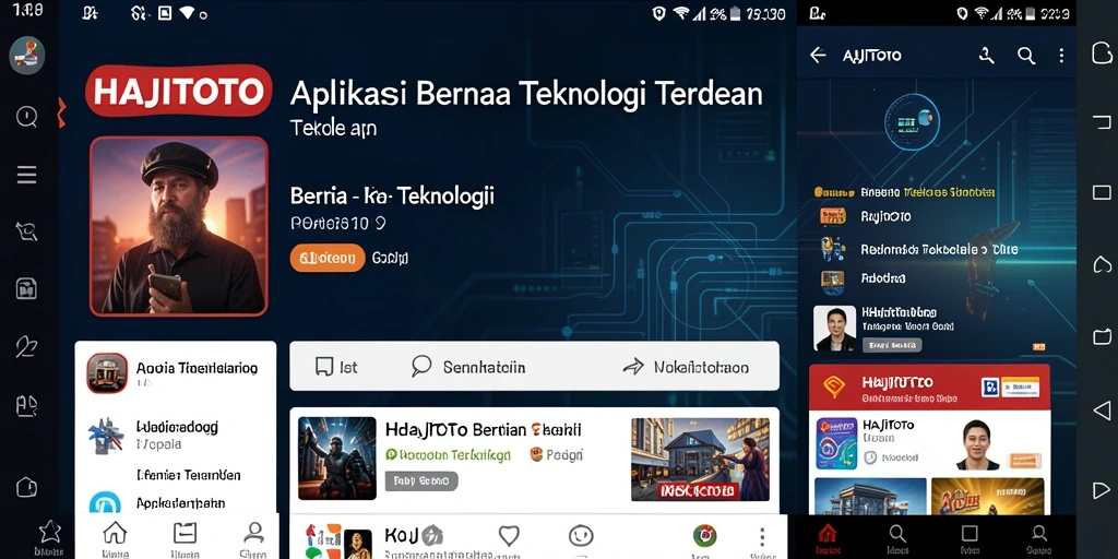 Tampilan antarmuka aplikasi HAJITOTO yang modern dan interaktif.