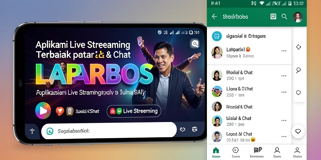Antarmuka LAPARBOS dengan fitur Live Streaming yang menarik dan interaktif.