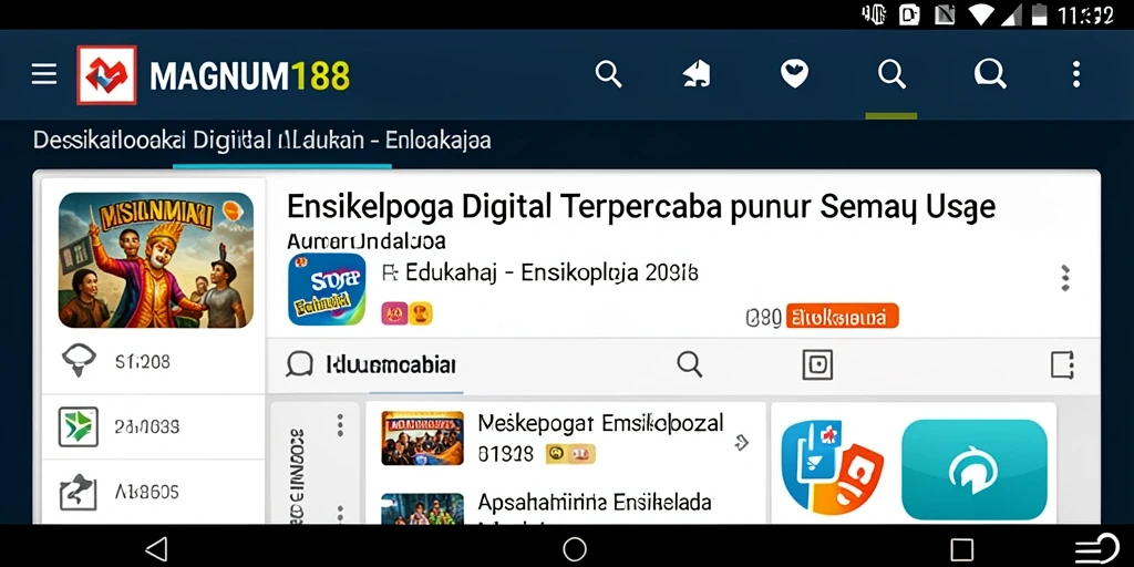 Antarmuka MAGNUM188 menampilkan informasi ensiklopedia yang terstruktur dengan baik.