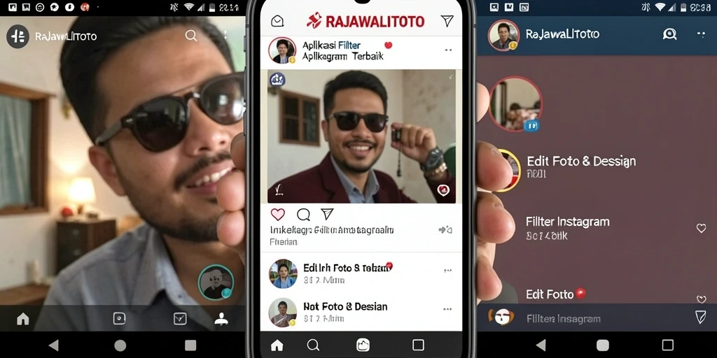 Antarmuka pengguna RAJAWALITOTO yang menampilkan filter Instagram yang menarik.
