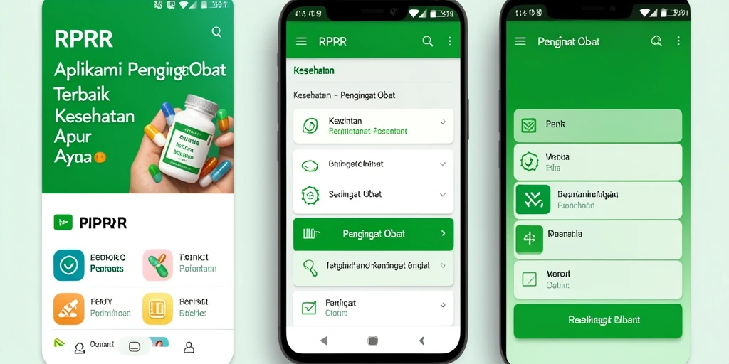 Antarmuka RPRR yang mudah digunakan untuk Pengingat Obat.