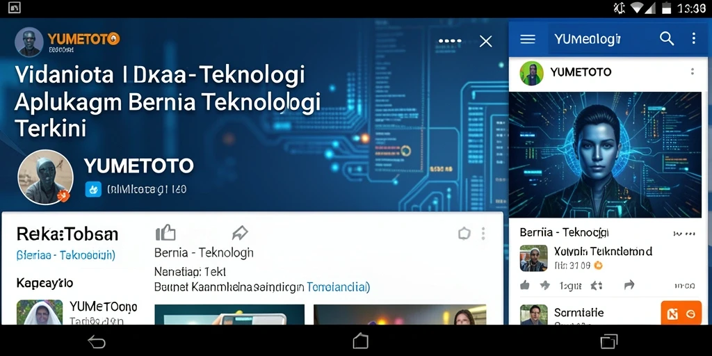Tampilan antarmuka aplikasi YUMETOTO yang modern dan bersih.